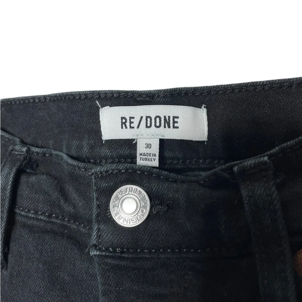 REDONE | 90S HIGH RISE ANKLE CROP in Black 30